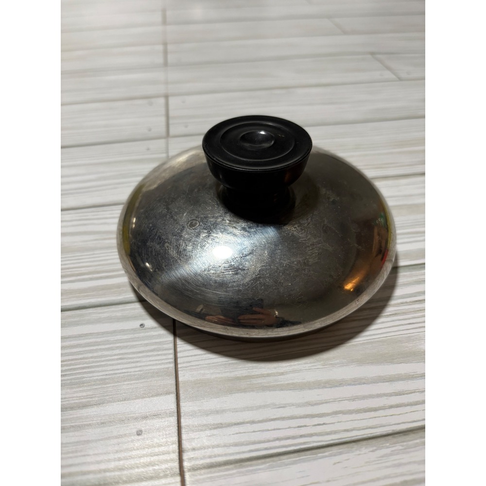 Vintage Revere Ware Stainless Steel Replacement Lid 5.5 Inch Bakelite Knob